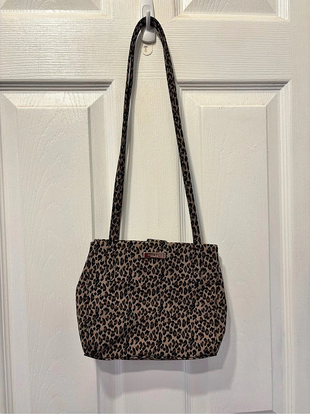 Y2K Vintage Nine West Leopard Print Shoulder Bag Purse